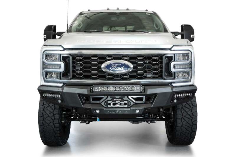 Ford F350 Super Duty Bumper - Front - Addictive Desert Designs - Phantom Winch Front Bumper - Hammer Black - `23-`27
